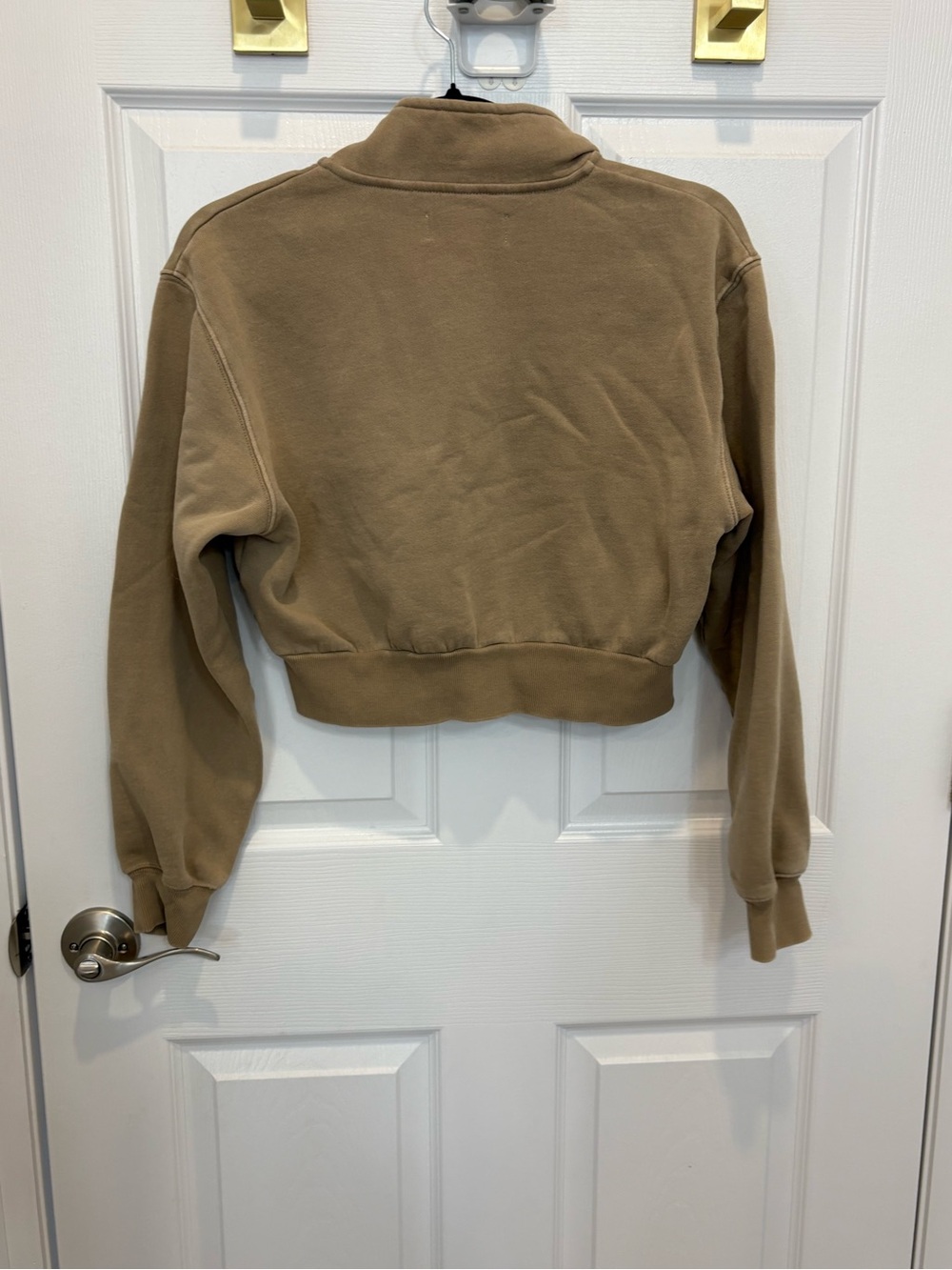Tna Cropped Quarter-Zip Pullover - Tan #1490 - Picture 2 of 16
